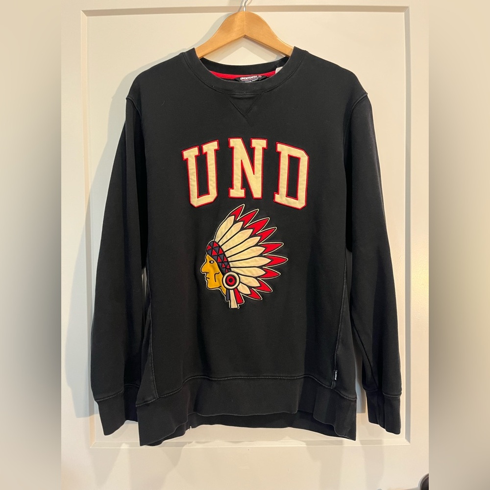 Undefeated Black Sweatshirt with Red and Gold Native Headdress Graphic